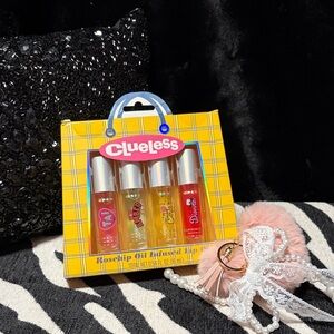 Clueless Lip Gloss Set - Vibrant Red, Yellow, Pink